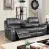 Symons Upholstered Recliner Sofa Gray - HOMES: Inside + Out