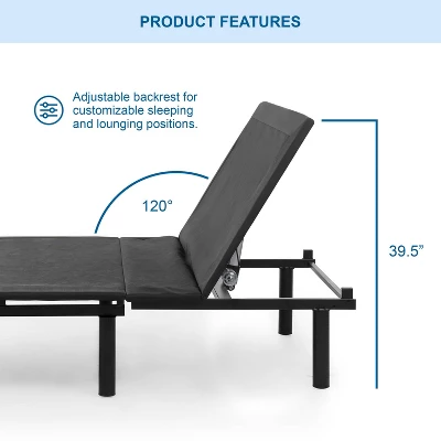 Serene Adjustable Back Support Bed Frame - HOMES: Inside + Out 4 Serene Adjustable Back Support Bed Frame - HOMES: Inside + Out - Image 4