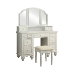 3pc Branson 9 Drawer Transitional Vanity Table Set - HOMES: Inside + Out -Cheap Homes Inside Out Store GUEST c595cca2 a85b 4c84 bc44 574d929fd4fe