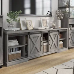 3pc Clander TV Stand And Bookcase Tower Set Vintage Gray Oak - HOMES: Inside + Out -Cheap Homes Inside Out Store GUEST c715406d faf2 46f2 b94d e00a459ba27b
