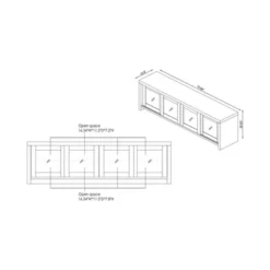 Briggin Industrial TV Stand For TVs Up To 70" Black - HOMES: Inside + Out -Cheap Homes Inside Out Store GUEST c748e6b0 c5bc 4128 9be1 ca70c34b1903