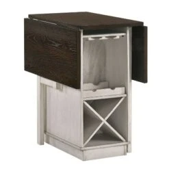 5pc Holmseth Drop Leaf Counter Height Dining Set With Wine Rack Dark Walnut/Antique White - HOMES: Inside + Out -Cheap Homes Inside Out Store GUEST c79b02e3 48a5 4cba ad54 f88ca62df04e