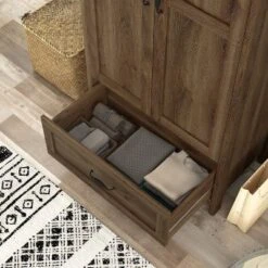 Nurembo 1 Drawer Wardrobe Closet Distressed Walnut - HOMES: Inside + Out -Cheap Homes Inside Out Store GUEST c864c522 3970 4894 9cf3 ee21dd3a5ba0