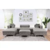 Elmhurst U Shaped Deep Button Tufted Sectional With Ottoman - HOMES: Inside + Out