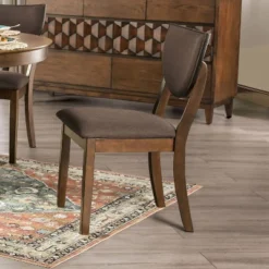 5pc Raven Transitional Round Dining Table Set Walnut/Dark Chocolate - HOMES: Inside + Out -Cheap Homes Inside Out Store GUEST cf2c003c 31a3 4ec6 87ad f3e85597aa62