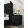 Puma 2 Drawer Upholstered Nightstand Black - HOMES: Inside + Out