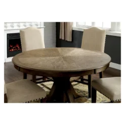 Iohomes Jellison Transitional Round Dining Table Light Oak - HOMES: Inside + Out -Cheap Homes Inside Out Store GUEST d31f301f 0696 4c10 b77e 1a5545b3662d