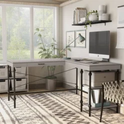 59" Gulnora L Shaped Desk With USB Power Ports - HOMES: Inside + Out 17 59" Gulnora L Shaped Desk With USB Power Ports - HOMES: Inside + Out -Cheap Homes Inside Out Store GUEST d3253e0e 2fc8 47a0 a8c6 37c6fb4808b1