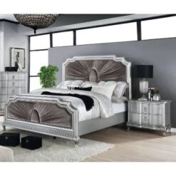 3pc Queen Bentlee Bedroom Set With 2 Nightstands Silver/Warm Gray - HOMES: Inside + Out -Cheap Homes Inside Out Store GUEST d34ec22a 10a5 4736 99ab b2d9f9cfd087