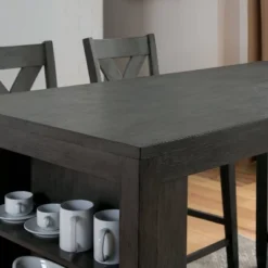 60" Larkridge Built-In Shelves Counter Height Table Gray - HOMES: Inside + Out -Cheap Homes Inside Out Store GUEST d3995435 4355 4e00 96fe ce7bb2010f2d