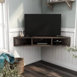 Cheap Homes Inside Out Store 15 Tybo Open Shelves Corner Floating Console Fits Tv's Up To 50" - HOMES: Inside + Out