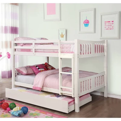 HOMES: Inside + Out Full Over Full Kids' Clare Bunk Bed White - IoHOMES 2 HOMES: Inside + Out Full Over Full Kids' Clare Bunk Bed White - IoHOMES - Image 2