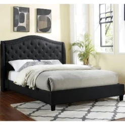 Bantris Tufted Headboard Platform Bed - HOMES: Inside + Out