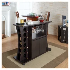 Claren Curved Standing Wine Rack Wood/Espresso - HOMES: Inside + Out -Cheap Homes Inside Out Store GUEST dcaaffa0 c555 4959 a5b5 f966d0ac7527