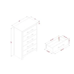 Melonnes 5 Drawer Chest Walnut - HOMES: Inside + Out -Cheap Homes Inside Out Store GUEST ddc8eed4 3caa 48a4 a535 709c0be5892c