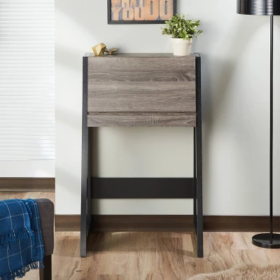 Tella Contemporary Storage Desk Dark Gray - HOMES: Inside + Out 1 Tella Contemporary Storage Desk Dark Gray - HOMES: Inside + Out