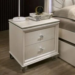 3pc Fosset Bedroom Set With 2 Nightstands Pearl White - HOMES: Inside + Out