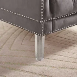 Pernice Button Tufted Chenille Loveseat Gray - HOMES: Inside + Out -Cheap Homes Inside Out Store GUEST e0c63b4e 162a 45a6 bb98 dea75c33a1f5
