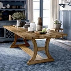 Shelia Solid Pine Wood Dining Table Rustic Pine - HOMES: Inside + Out -Cheap Homes Inside Out Store GUEST e233210c 40c3 4812 bfa0 df60b9a56247