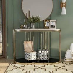 Solstice Glam Entryway Table Antique Brass - HOMES: Inside + Out -Cheap Homes Inside Out Store GUEST e600d520 6b2e 4193 8aff 25396eb68421