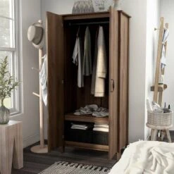 Andreasson Wardrobe Closet Distressed Walnut - HOMES: Inside + Out -Cheap Homes Inside Out Store GUEST e9acbf75 7be1 4c2d bac9 bc14aacdf153