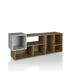 66.46" Durandyl Contemporary Bookcase Honey Walnut - HOMES: Inside + Out -Cheap Homes Inside Out Store GUEST ec5cb90d e439 417a a4a4 8d3b7c657821
