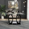 Spearelton Double Oval Pedestal Dining Table Black - HOMES: Inside + Out
