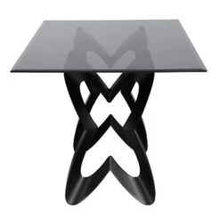 58" Poppy Hill Modern Rectangle Glass Top Dining Table Black/Gray - HOMES: Inside + Out -Cheap Homes Inside Out Store GUEST efaf685b d989 4b20 99dc 34a8f2dce79d