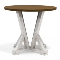 5pc Naxti Rustic Round Counter Height Dining Table Set Light Oak/Antique White - HOMES: Inside + Out -Cheap Homes Inside Out Store GUEST f33edbc2 a1ad 42e8 acac 988a757aa267