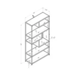 69" Dustin 6 Shelf Bookcase Dark Gray - HOMES: Inside + Out -Cheap Homes Inside Out Store GUEST f620d9a4 955c 4b03 8b5f aa8a14250115