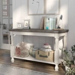 Philoree Farmhouse Console Table Antique White - HOMES: Inside + Out -Cheap Homes Inside Out Store GUEST f9df6a59 0c31 48e4 bbc4 e12353bc9742