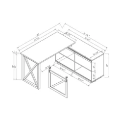 Sevyn Transitional L Shape Desk Walnut Oak - HOMES: Inside + Out -Cheap Homes Inside Out Store GUEST fa2121a3 b69f 474f a720 d357e1ded7e9