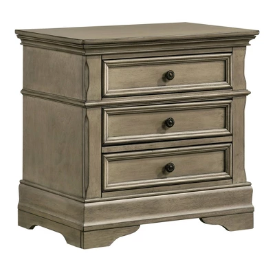 3pc Kritan Bed With 2 Nightstands Antique Warm Gray - HOMES: Inside + Out 6 3pc Kritan Bed With 2 Nightstands Antique Warm Gray - HOMES: Inside + Out - Image 6