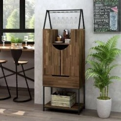 Meluse Multi Storage Wine Cabinet Light Hickory - HOMES: Inside + Out -Cheap Homes Inside Out Store GUEST ff0d2196 c7b4 4a22 99ca ca7fc88f5e7c