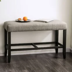 Norelo Upholstered Counter Height Bench Light Gray - HOMES: Inside + Out